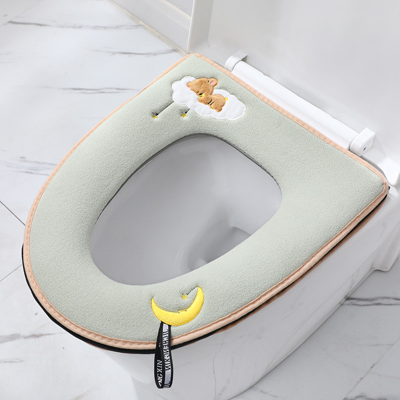 Cartoon Thicken tualetes sēdekļa pārsegs Closestool Mat Tualetes vāka pārsegs Vannas istabas piederumi Tualetes sēdeklis Mīksts Universāls WC paliktņa pārklājs