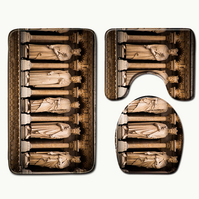 Zeegle Kupaonski tepih Prostirke za kupaonicu Notre Dame de Paris s uzorkom WC prostirka Prostirke za tuš Podne prostirke Jastučići Podloga za WC sjedalo