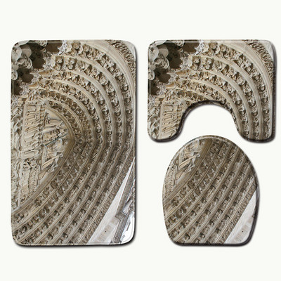 Zeegle Kupaonski tepih Prostirke za kupaonicu Notre Dame de Paris s uzorkom WC prostirka Prostirke za tuš Podne prostirke Jastučići Podloga za WC sjedalo