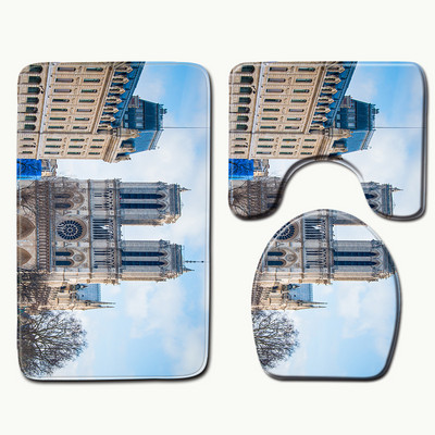 Zeegle Kupaonski tepih Prostirke za kupaonicu Notre Dame de Paris s uzorkom WC prostirka Prostirke za tuš Podne prostirke Jastučići Podloga za WC sjedalo