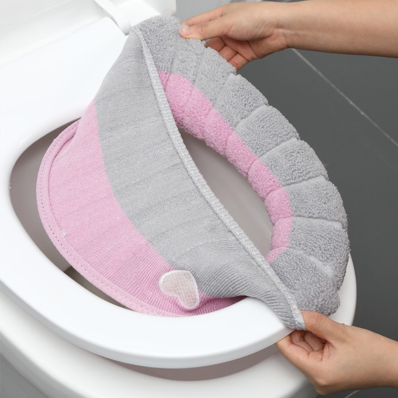 Zimska topla navlaka za WC školjku Periva kupaonska podloga za WC školjku Jastuk s ručkom Deblja mekana prostirka Toplija prostirka za stolac