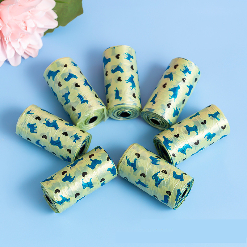 Mājdzīvnieku suņu kakas maisi Dozators Savācējs Atkritumu maiss Kucēns Kaķis Izkārnījumu maisiņš Mazie ruļļi āra tīrīšanai Mājdzīvnieku piederumi