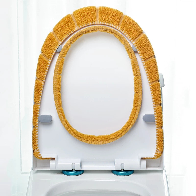 Universāls mīksts tualetes sēdekļa pārvalks Ērts ziemas silts atkārtoti lietojams tualetes paklājiņš sēdekļa futrālis tualetes vāks, spilvens, spilventiņš vannas istabas piederumi