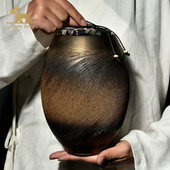 1500 ml ručno izrađena urna za kućne ljubimce, keramička urna za rezbarenje ručnog noža za psa, dizajn teksture s ugraviranim nožem, poseban majstor