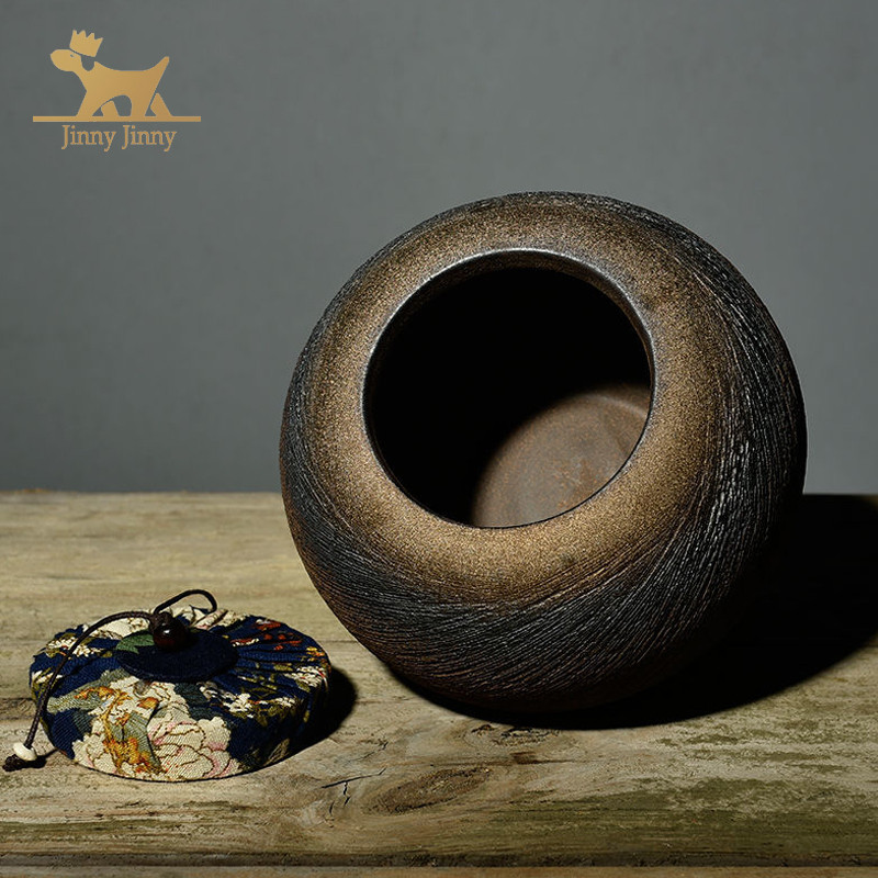 1500 ml ručno izrađena urna za kućne ljubimce, keramička urna za rezbarenje ručnog noža za psa, dizajn teksture s ugraviranim nožem, poseban majstor