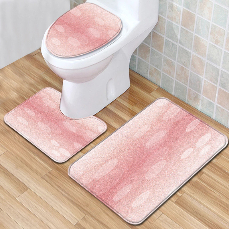Zeegle modernais vannas istabas paklājiņu komplekts flaneļa paklājiņš tualetes dekorēšanai ūdens absorbcija dušas telpai mīksts kāju paklājs tualetes sēdekļa pārvalks