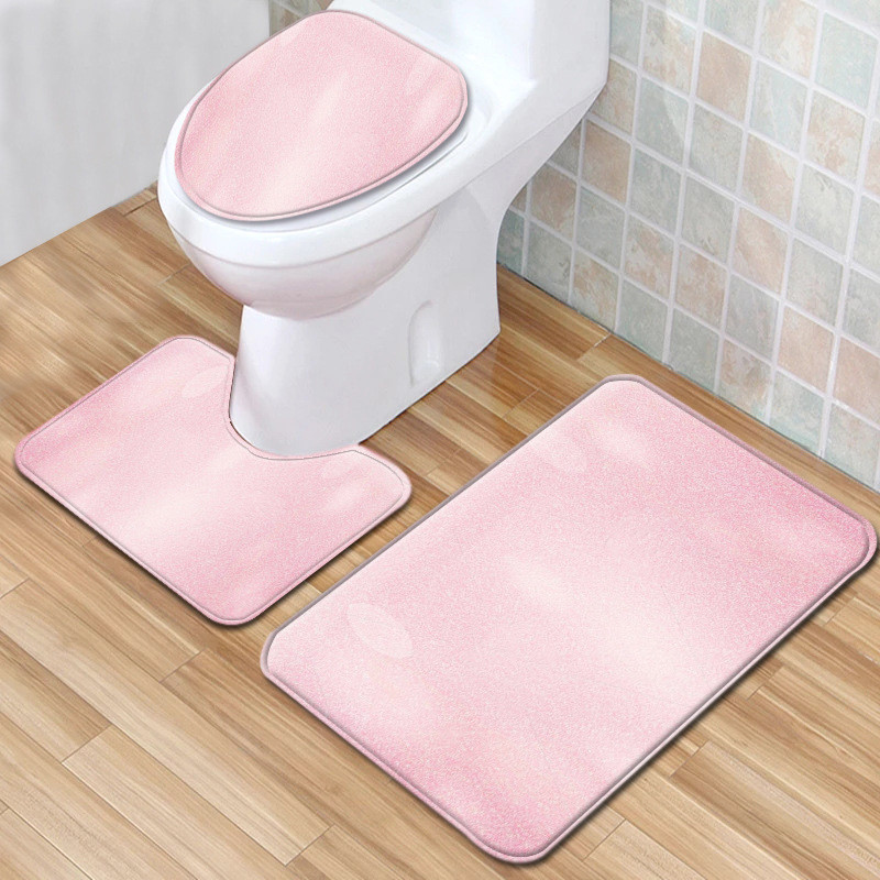 Zeegle modernais vannas istabas paklājiņu komplekts flaneļa paklājiņš tualetes dekorēšanai ūdens absorbcija dušas telpai mīksts kāju paklājs tualetes sēdekļa pārvalks