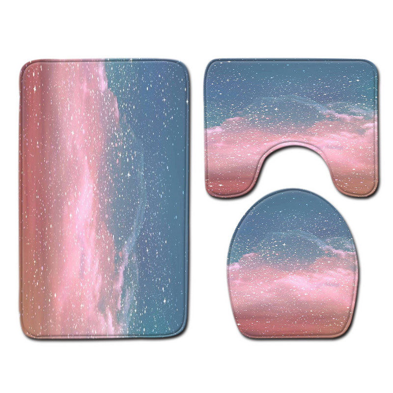 Zeegle modernais vannas istabas paklājiņu komplekts flaneļa paklājiņš tualetes dekorēšanai ūdens absorbcija dušas telpai mīksts kāju paklājs tualetes sēdekļa pārvalks