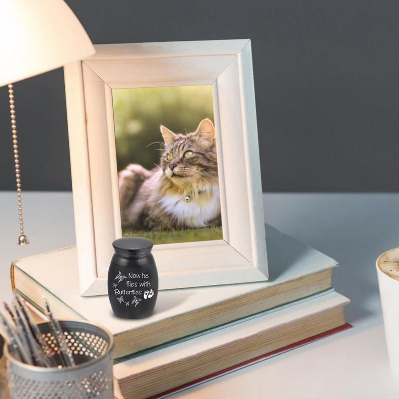 Mini urnas piemiņas mini urnas mājdzīvnieku pelniem nerūsējošā tērauda Mini kremācijas urna mājdzīvnieku pelniem Maza mājdzīvnieku mini urna kaķu pelniem