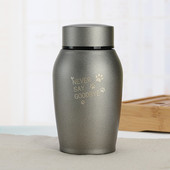 Nerūsējošā tērauda matēta mājdzīvnieku urna urna bēres Animaux kaķu un suņu apbedīšanas piederumi mīlestības ķepu raksts Urnen Voor Huisdieren