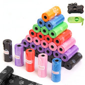 Vrećice za izmet kućnih ljubimaca Jednokratne vrećice za pseći izmet Vrećice za rasuti izmet s kopčom za povodac i dozatorom vrećice za kosti 5 rola (75kom) vrećica s otiscima šapa