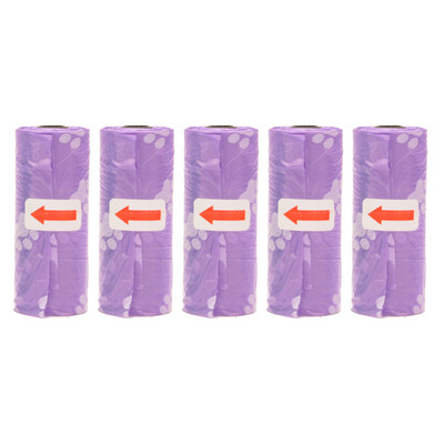 Vrećice za izmet kućnih ljubimaca Jednokratne vrećice za pseći izmet Vrećice za rasuti izmet s kopčom za povodac i dozatorom vrećice za kosti 5 rola (75kom) vrećica s otiscima šapa