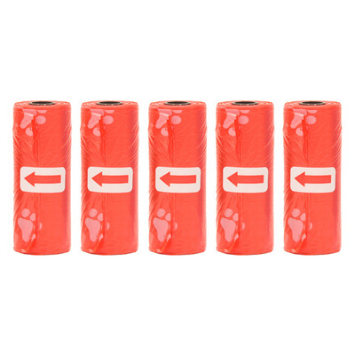 Vrećice za izmet kućnih ljubimaca Jednokratne vrećice za pseći izmet Vrećice za rasuti izmet s kopčom za povodac i dozatorom vrećice za kosti 5 rola (75kom) vrećica s otiscima šapa