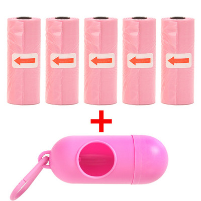 Vrećice za izmet kućnih ljubimaca Jednokratne vrećice za pseći izmet Vrećice za rasuti izmet s kopčom za povodac i dozatorom vrećice za kosti 5 rola (75kom) vrećica s otiscima šapa