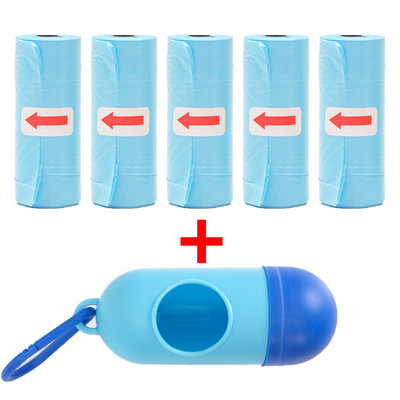 Vrećice za izmet kućnih ljubimaca Jednokratne vrećice za pseći izmet Vrećice za rasuti izmet s kopčom za povodac i dozatorom vrećice za kosti 5 rola (75kom) vrećica s otiscima šapa