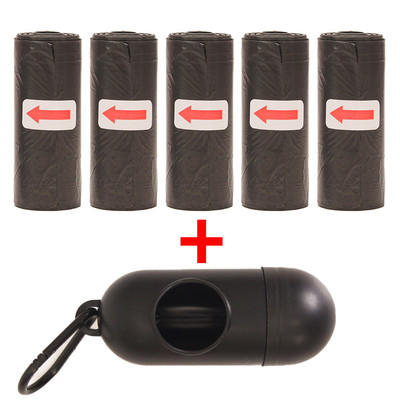 Vrećice za izmet kućnih ljubimaca Jednokratne vrećice za pseći izmet Vrećice za rasuti izmet s kopčom za povodac i dozatorom vrećice za kosti 5 rola (75kom) vrećica s otiscima šapa