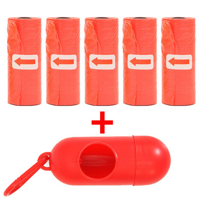 Vrećice za izmet kućnih ljubimaca Jednokratne vrećice za pseći izmet Vrećice za rasuti izmet s kopčom za povodac i dozatorom vrećice za kosti 5 rola (75kom) vrećica s otiscima šapa