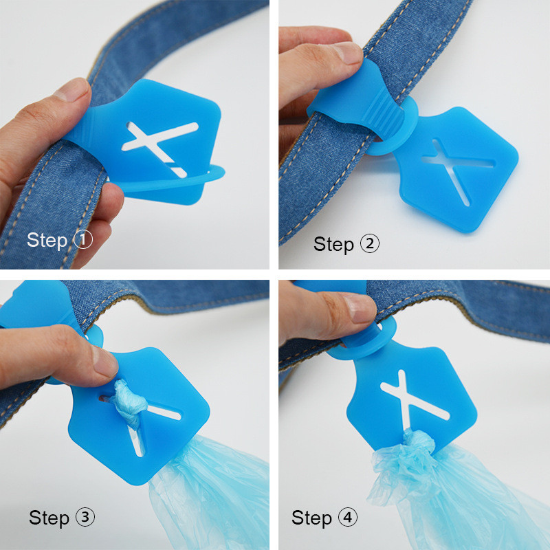 Novi silikonski dozator vrećice za pseću kakicu Držač vrećice za pseću kakicu Kvačica za vreću za smeće za kućne ljubimce Kvačica za slobodne ruke Pribor za čišćenje pasa