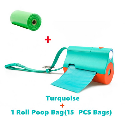 MEOWS Prijenosna lopatica za pseću kakicu Pooper Picker s LED svjetiljkom i kopčom za povodac za potrepštine za kućne ljubimce Držač za vrećice za otpad