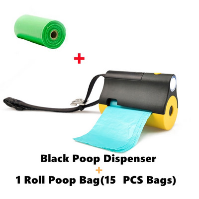 MEOWS Prijenosna lopatica za pseću kakicu Pooper Picker s LED svjetiljkom i kopčom za povodac za potrepštine za kućne ljubimce Držač za vrećice za otpad