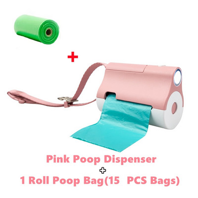 MEOWS Prijenosna lopatica za pseću kakicu Pooper Picker s LED svjetiljkom i kopčom za povodac za potrepštine za kućne ljubimce Držač za vrećice za otpad