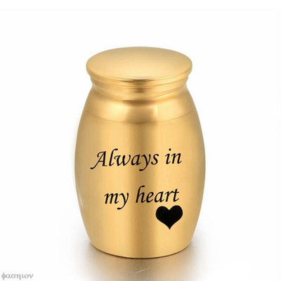 30*40 mm Staklenka za pepeo za kućne ljubimce Uvijek u mojim mislima Zauvijek u mom srcu Metalna kutija za pohranu za ljubavne pseće suvenire Mini staklenka s poklopcem Pogreb