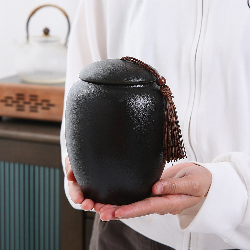 Crne urne za kremiranje za kućne ljubimce Ljudski pepeo Keramičke urne Mali pogrebni kovčeg za uspomene Uspomene za kućne ljubimce Urne za uspomene za pepeo