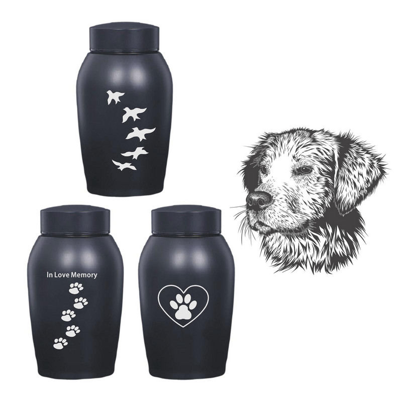 Pogrebna urna za pepeo kućnih ljubimaca Zadrži uspomene Suvenirski kovčeg Potrepštine Komplet od nehrđajućeg čelika Izdržljiva pohrana Memorijalna urna za kremiranje