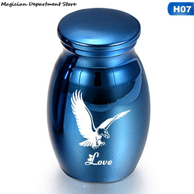 Blue Ashes Jar Love Pet Text Kutija za pohranu Cross Bird Dog Memorial Collection Kutija s poklopcem za psiće i mače