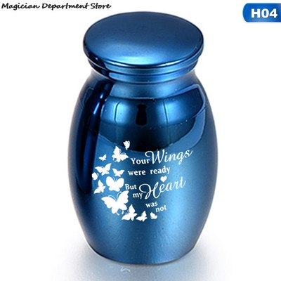 Blue Ashes Jar Love Pet Text Kutija za pohranu Cross Bird Dog Memorial Collection Kutija s poklopcem za psiće i mače