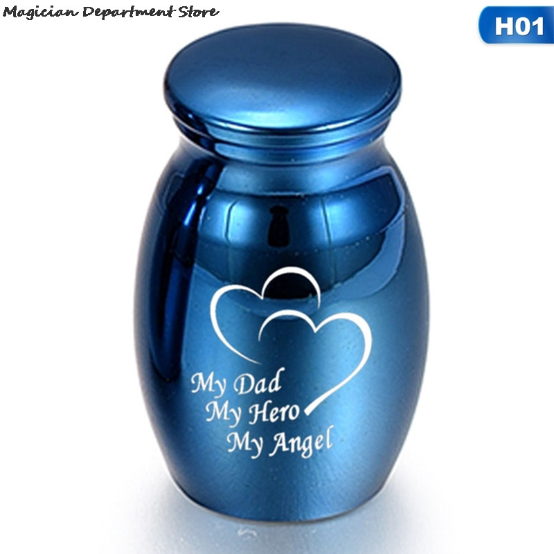 Blue Ashes Jar Love Pet Text Kutija za pohranu Cross Bird Dog Memorial Collection Kutija s poklopcem za psiće i mače