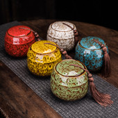 Krāsu keramikas tvertne piemiņas lolojumdzīvnieku urnas zīmoga pods Liels piemiņas zārks Porcelāna burka Cilvēka pelnu uzglabāšana Piemiņas apbedīšanas turētājs