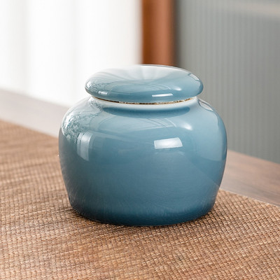 Krāsu mājdzīvnieku keramikas kārba piemiņas lolojumdzīvnieku urnas zīmoga pods Liels piemiņas zārks Porcelāna burka Mājdzīvnieku pelnu uzglabāšana Piemiņas apbedīšanas turētājs