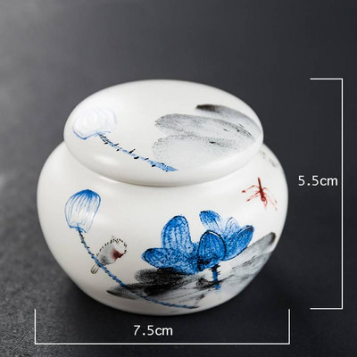 Mini mėlyna keraminė urna Mažos kremavimo urnos žmonių pelenams Gyvūnų laidotuvių karstas Miniatiūrinės memorialinės laidotuvių urnos dalijimasis pelenais