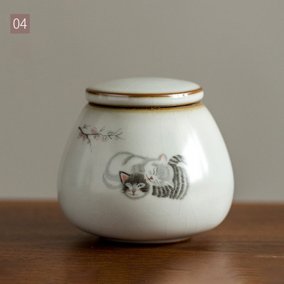 Keramika Zapečaćena urna od pepela Kremiranje Pogrebni pepeo Uspomena Male životinje Kućni ljubimac Pas Mačka Spomenik Prikladni kućni kamini Pokop