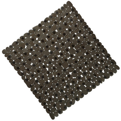 Prostirka za kadu 54x54 cm Protivklizna podna prostirka za tuširanje Šljunčani dizajn PVC Kupaonska sigurnosna protuklizna podloga za masažu Kvadratna Nova nadogradnja 2021.