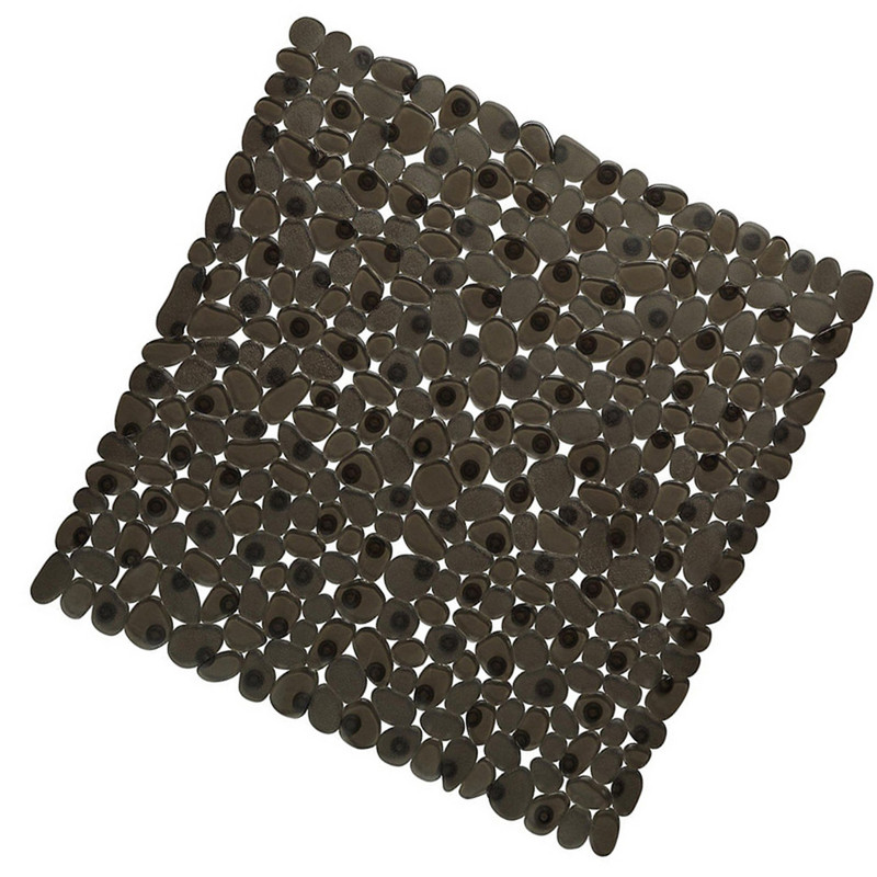 Prostirka za kadu 54x54 cm Protivklizna podna prostirka za tuširanje Šljunčani dizajn PVC Kupaonska sigurnosna protuklizna podloga za masažu Kvadratna Nova nadogradnja 2021.