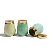 Urne za uspomenu na kremiranje za ljudski pepeo ili pepeo kućnih ljubimaca-keramička plava glazura-ukrasna urna-spomen pogrebna urna za dijeljenje pepela