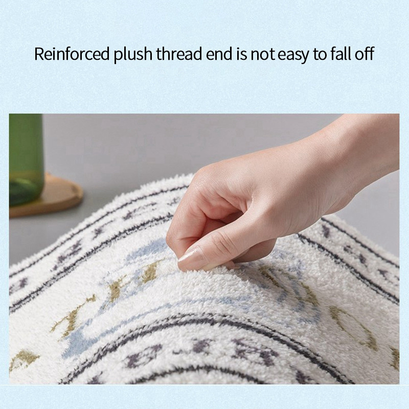 Pliušiniai sugeriantys vonios kilimėliai Morandi stiliaus kilimas pusapvalis vonios kilimėlis Minkštas vonios šoninis grindų kilimėlis Nordic Shaggy durų kilimėlis