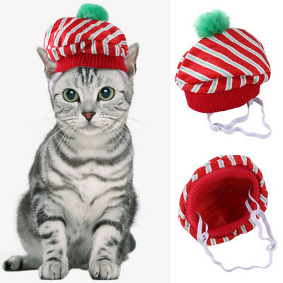 Ново забавно домашно куче, котка, шапка, костюм, топла заешка шапка, новогодишно парти, коледни косплей аксесоари, реквизит за снимки, шапки