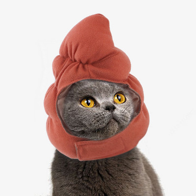 Ново забавно домашно куче, котка, шапка, костюм, топла заешка шапка, новогодишно парти, коледни косплей аксесоари, реквизит за снимки, шапки