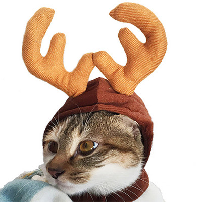 Ново забавно домашно куче, котка, шапка, костюм, топла заешка шапка, новогодишно парти, коледни косплей аксесоари, реквизит за снимки, шапки