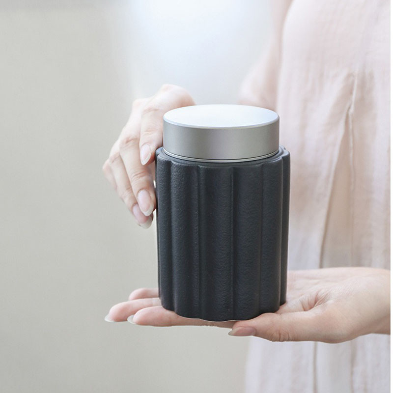 Melna urna Pet Box Keramika Mini Urna pelniem Mājdzīvnieku urna Kaķu piemiņas zīmes Apbedīšanas Apbedīšanas Urna pelniem Mazas urnas Pelnu piemiņa