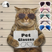2021. gada jauni mājdzīvnieku izstrādājumi Modes kaķu saulesbrilles, kas atspīd acīs, lidojošas brilles maziem suņiem, kaķiem, mājdzīvniekiem, fotoattēli, aksesuāri, aksesuāri