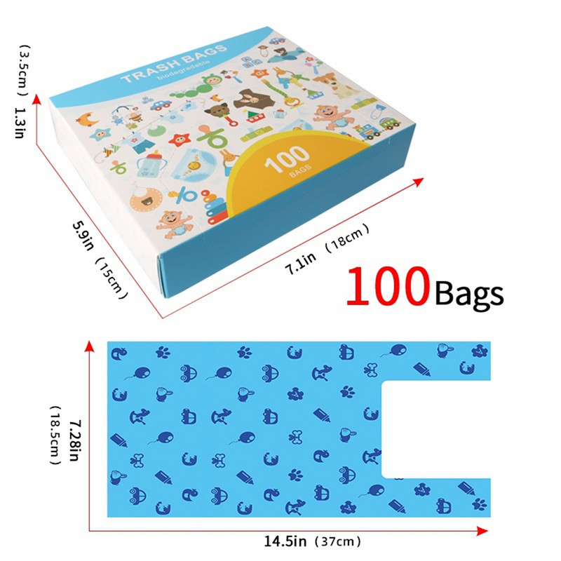 100kom 260kom Biorazgradive vrećice za pseći izmet Zero Waste Vreća za smeće za kućne ljubimce Vreća za mačji otpad Vreće za smeće Vreće za čišćenje