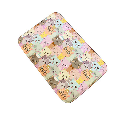 Mini dzīvnieku neslīdošs grīdas paklājiņš vannas istabai flaneļa paklājs bērnu istabai jauks karikatūras paklājiņš virtuve viesistaba absorbējošs kāju paklājiņš