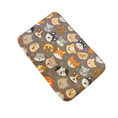 Mini dzīvnieku neslīdošs grīdas paklājiņš vannas istabai flaneļa paklājs bērnu istabai jauks karikatūras paklājiņš virtuve viesistaba absorbējošs kāju paklājiņš