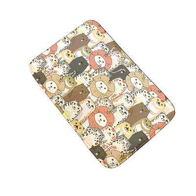 Mini dzīvnieku neslīdošs grīdas paklājiņš vannas istabai flaneļa paklājs bērnu istabai jauks karikatūras paklājiņš virtuve viesistaba absorbējošs kāju paklājiņš