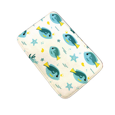 Mini dzīvnieku neslīdošs grīdas paklājiņš vannas istabai flaneļa paklājs bērnu istabai jauks karikatūras paklājiņš virtuve viesistaba absorbējošs kāju paklājiņš