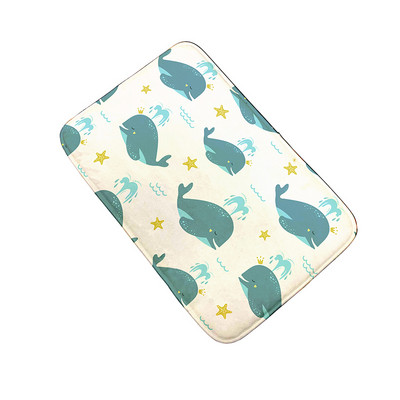 Mini dzīvnieku neslīdošs grīdas paklājiņš vannas istabai flaneļa paklājs bērnu istabai jauks karikatūras paklājiņš virtuve viesistaba absorbējošs kāju paklājiņš